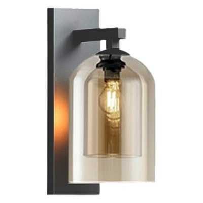 1 Light Glass Wall Sconces Industrial Style Wall Hanging Lights for Living Room