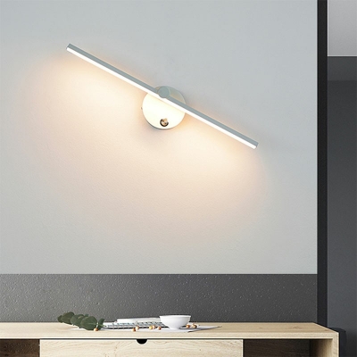 Adjustable Linear Wall Sconce Light Modern Contracted Metal Shade LED Wall Light for Bedroom, 16