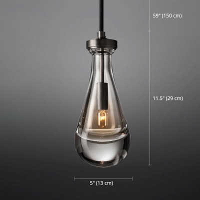 Single Light Contemporary Style Hanging Lamps Crystal Ceiling Pendant