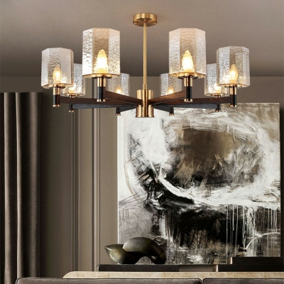 Design Style Chandelier 8 Head Glass Ceiling Chandelier for Bar Bedroom Hotel Cafe