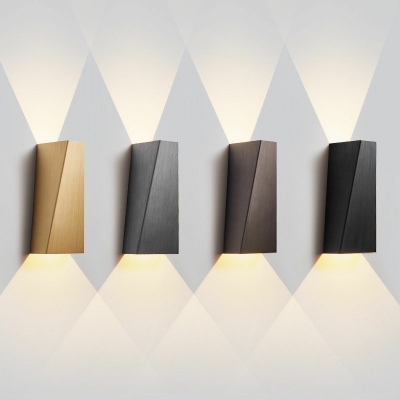 Geometry Wall Sconce Light 2 Lights Contemporary Modern Metal Shade Indoor Light