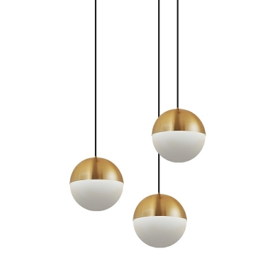 Industrial Pendant Lamp Globe Pendant Light One-Light Pendants Lighting in Gold