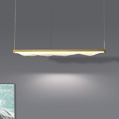 Island Light Fixture Modern Copper and Acrylic Shade Hanging Ceiling Light for Kitchen