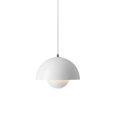 Metal Hanging Lights Single Light Dome Pendant Light Kit in Contemporary Style