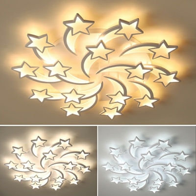 Modern Creative Metal Acrylic Flush Mount Light Warm Personality Led Light