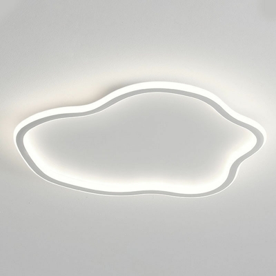 Modern Style Cloud Shaped Flush Mount Light Metal 1 Light Ceiling Light for Bedroom