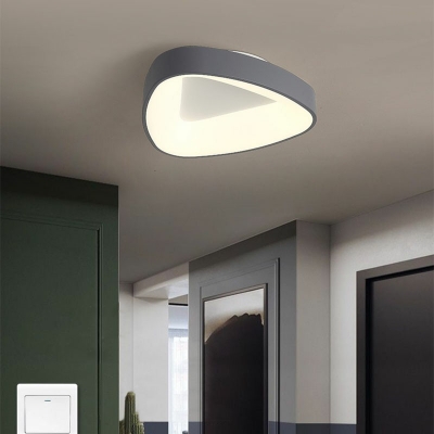 Modern Style Triangle Shaped Flush Mount Light Acrylic 1 Light Ceiling Light for Bedroom