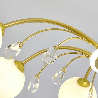 Modernist Chandelier 16 Head Glass Hanging Lamps for Living Room Bedroom