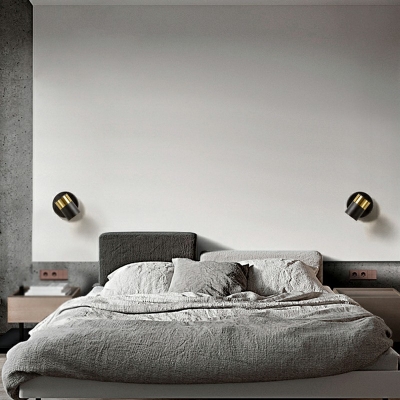 Nordic Style Cylindrical Wall Light Single Light Metal Bedroom Wall Mount Lamp