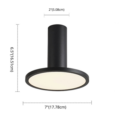 Nordic Style LED Ceiling Flush Light Metal Indoor Ceiling Light with Acrylic Shade for Bedroom