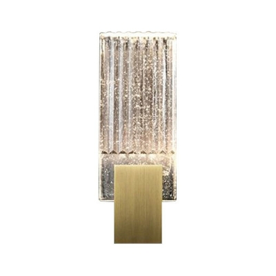 Postmodern Luxury Style Wrought Iron Single-Bulb Wall Sconce Crystal Gold Wall Light for Sitting Room
