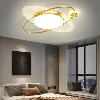 Simple Style Circle Flush Mount Light Acrylic LED Ceiling Fixture for Adult Bedroom