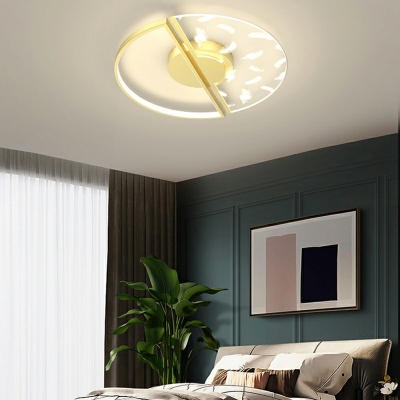 Simplicity Modern Ceiling Light LED Light Acrylic Clear Shade Ceiling Light Fixture in White Light