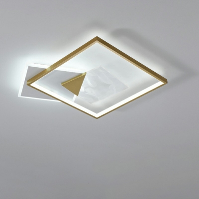 Square Feather Ceiling Flush Mount 3