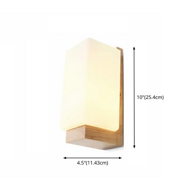 Wooden Ultrathin Rectangle LED Wall Sconce 1 Head 10
