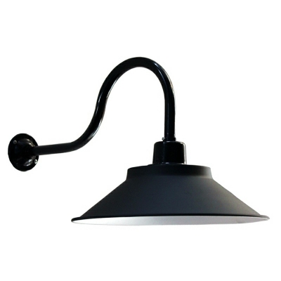 Industrial Metal Sconces 1 Light Barn Wall Mounted Wall Lights in Textured Black