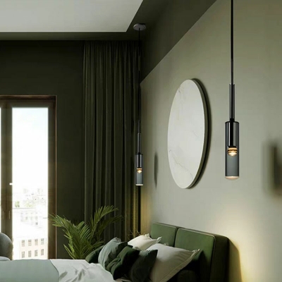 Modern Style Glass Hanging Light Clear Simple LED Pendant Light for Bedside Stair