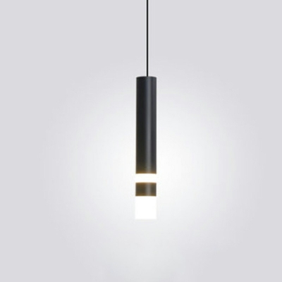 Modern Style LED Hanging Light Metal Acrylic Cylinder Pendant Light for Dinning Room Coffee Shop