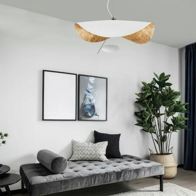 Modern Style UFO Shaped Chandelier Metal 1 Light Chandelier for Bedroom