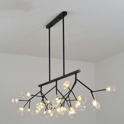 Nordic Style Firefly Shade Island Light LED Suspension Light 27 Bulbs Branching Hanging Lamp for Living Room