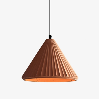 Nordic Style LED Hanging Light Industrial Cement Cone Pendant Light for Study Dinning Room