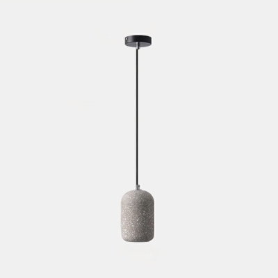 Nordic Style LED Hanging Light Industrial Cement Cylinder Pendant Light for Study Dinning Room