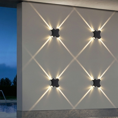 Wall Sconce Light 4 Lights Creative Modern Metal Shade Wall Light for Hallway, 6