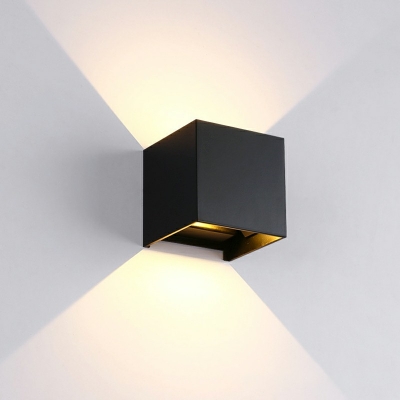 Black Square LED Wall Light Designers Style 4