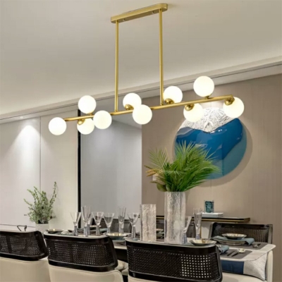 Globe Shaped Islang Light LED Glass Dining Room Pendant Lighting Fixture