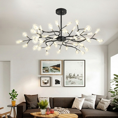 Modern Style Firefly Chandelier Glass 54 Light Chandelier for Living Room