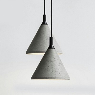 Modern Style LED Hanging Light Industrial Cement Cone Pendant Light for Dinning Room Coffee Shop