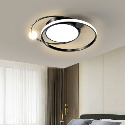 Modern Style Lighting Fixture Round Simplicity Design Iron LED Ceiling Light in Stepless Dimming