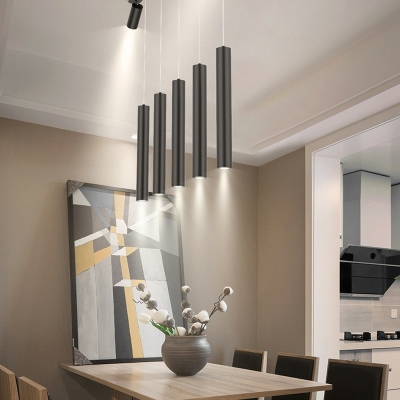 Modern Style Spotlight Design Island Light Cylindrical LED Hanging Light for Dining Room Table