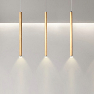 Nordic Style Acrylic Hanging Light LED Metal Cylinder Pendant Light for Bar Coffee Shop