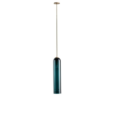 Nordic Style Tubular Hanging Lamp 1 Head Pendant Light in Glass for Dinning Room