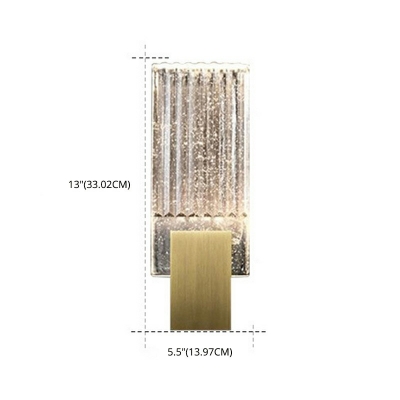 Postmodern Luxury Style Wrought Iron Single-Bulb Wall Sconce Crystal Gold Wall Light for Sitting Room