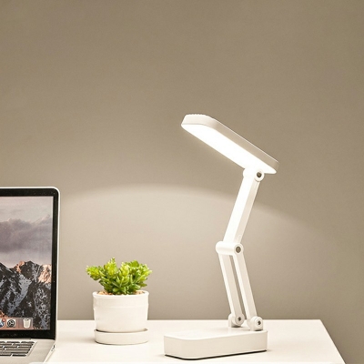Rectangle Desk Lights Contemporary Simple Plastic Desk Lamp with Swing Arm