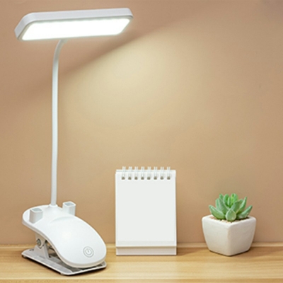 Rectangle Plastic Nightstand Lamp Postmodern Stepless Dimming Light Table Light for Bedroom