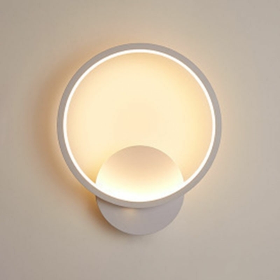 Ring Shape Wall Light Contracted Modern Aluminum and Acrylic Shade Wall Mount Light for Hallway