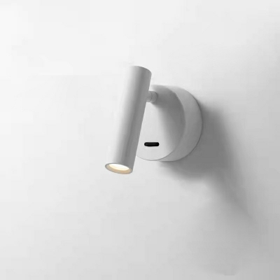 Rotatable Cylinder LED Reading Wall Light Nordic Aluminum Bedroom Wall Mounted Lamp in Warm Light