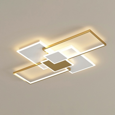 Simple Style Geometric Ceiling Light LED Acrylic Shade Flush Mount Fixtures for Living Room