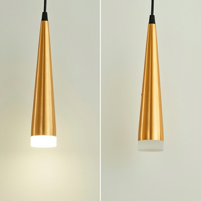 Single Light Hanging Pendant Lights Acrylic Minimalist Style Linear Pendant Lamp