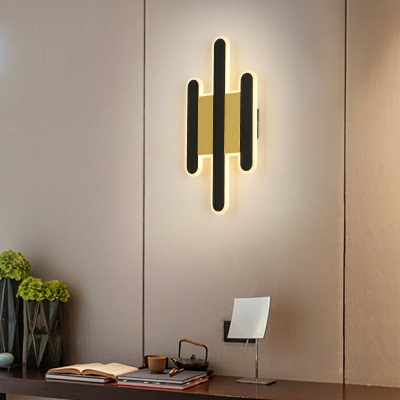 Symmetrical Wall Sconce Light Modern Metal and Acrylic Shade Wall Light for Parlor
