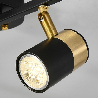 Adjustable Flush Mount Lamp 3 Lights Modern Metal Shade Ceiling Light for Locker Room