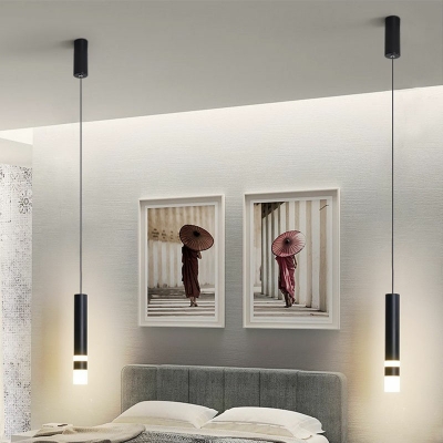 Black Mini Pendants Light LED 1 Light Modern Minimalist Ceiling Light Fixtures for Bedroom