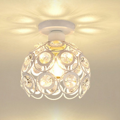 Bowl Shape Flush Crystal Ceiling Light 7