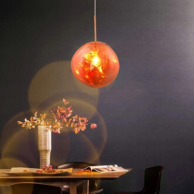 Contemporary Style 1 Head Pendulum Hanging Light Plastic Dining Room Hanging Pendant Light