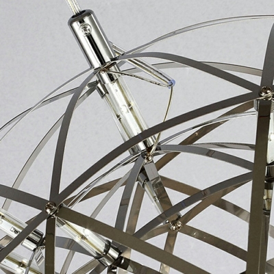 Globe Chandelier Light Fixture 42 Lights Post-Modern Contemporary Metal Shade Indoor Hanging Lamp