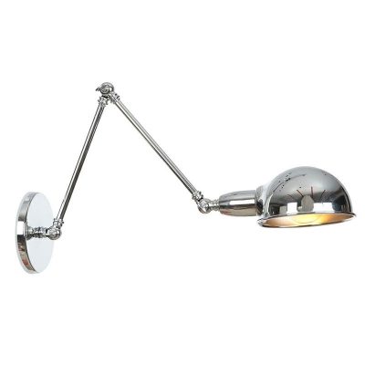 Industrial Style Bowl Shade Wall Lamp Metal 1 Light Wall Light for Warehouse