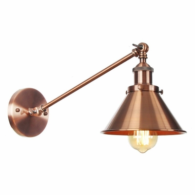 Industrial Style Cone Shade Wall Lamp Metal 1 Light Wall Light for Restaurant